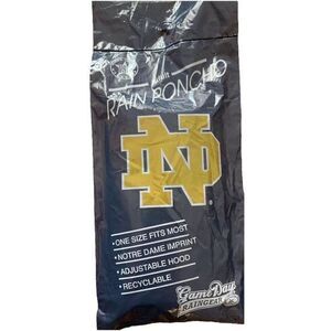 University of Notre Dame Gameday Rain Poncho New Sealed Package‎ Adult